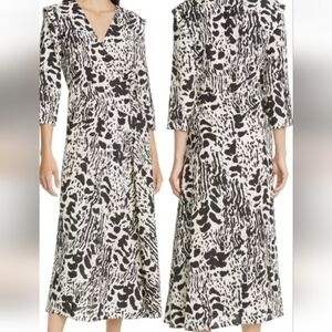 Ba&sh  Olga animal  print silk maxi Dress 2